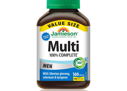 Jamieson - Multivitamines complètes à 100 % pour hommes | 160 comprimés