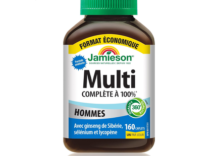 Jamieson - Multivitamines complètes à 100 % pour hommes | 160 comprimés