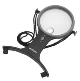 UltraOptix Hands Free LED Lighted 2.5x Magnifier with 6x Bifocal