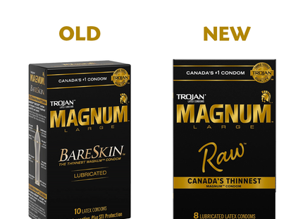 Trojan - Magnum Raw Condoms - Large | 8 Lubricated Latex Condoms