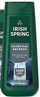 Irish Spring - Charcoal Refresh - Nettoyant hydratant pour le visage et le corps - Frais 24 heures | 591 ml