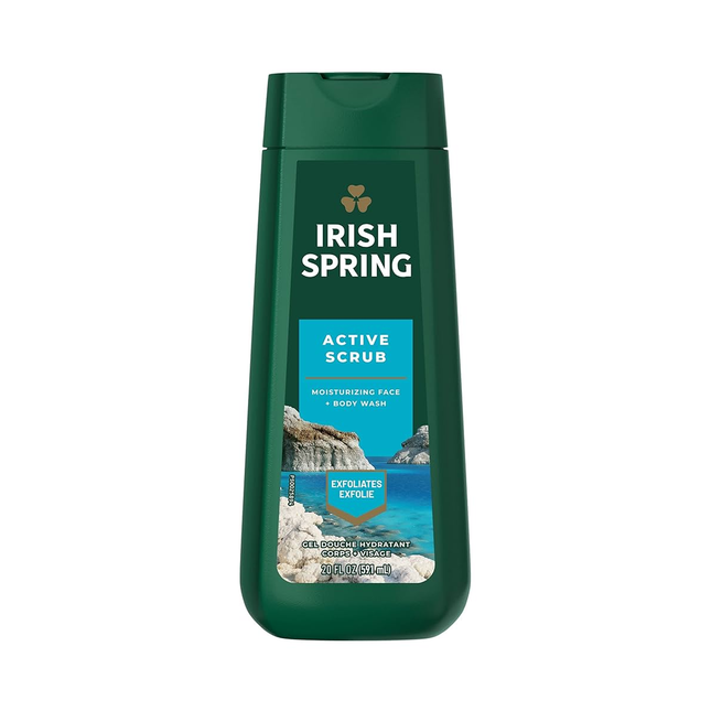 Irish Spring - Active Scrub Exfoliating & Moisturizing Face & Body Wash | 591 mL