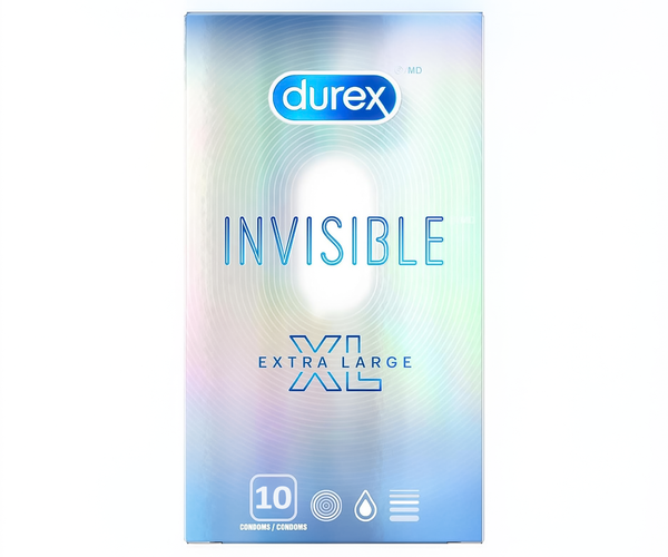Durex - Invisible XL Condom | 10 Condoms – White Cross E-Store