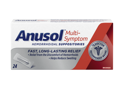 Anusol - Multi-Symptom Hemorrhoidal Suppositories | 24 count