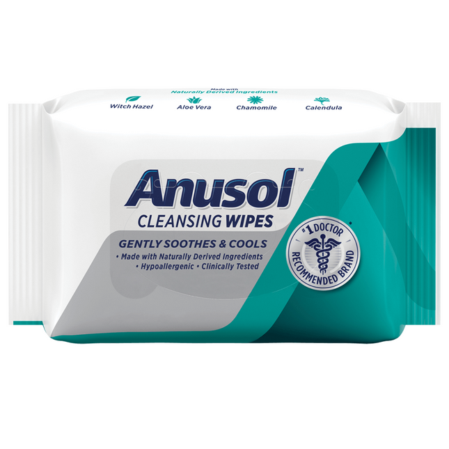 Anusol - Cleansing Wipes - Gently  Soothes & Cools | 40 Wipes