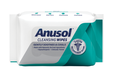 Anusol - Lingettes nettoyantes - Apaise et rafraîchit en douceur | 40 lingettes