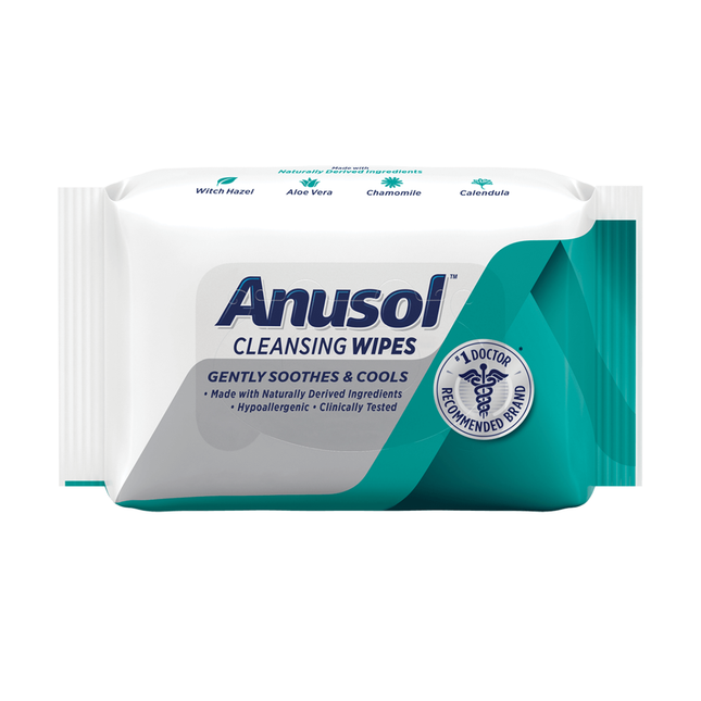 Anusol - Cleansing Wipes - Gently  Soothes & Cools | 40 Wipes