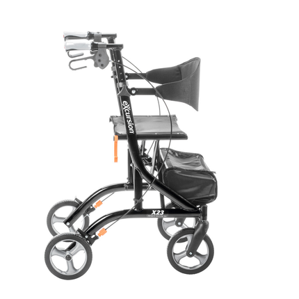 Déambulateur pliant latéral léger Drive - Airgo eXcursion X23, haute taille