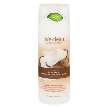 Nettoyant hydratant pour le corps au lait de coco Live Clean | 500 ml