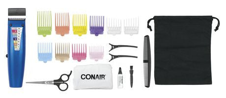 Conair for Men Kit de coupe de cheveux avec guide de peigne à code numérique | 20 morceaux
