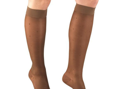 TRUFORM - Ladies' Sheer Knee High (Dot Pattern) | 15-20 Mmhg