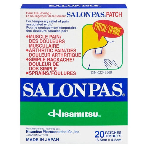 Salonpas Pain Relieving Topical Patch | 20 Patches
