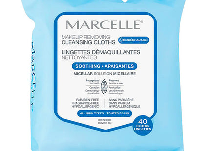 Marcelle Soothing Makeup Removing Cleansing Cloths - All Skin Types | 25 Count