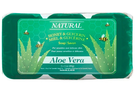Natural Honey & Glycerin Soap Bar for Sensitive & Delicate Skin with Aloe Vera | 3 Bars