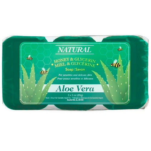 Natural Honey & Glycerin Soap Bar for Sensitive & Delicate Skin with Aloe Vera | 3 Bars