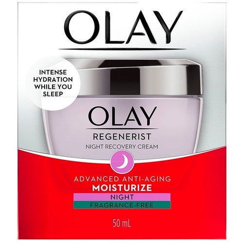 Crème de récupération de nuit Regenerist d'Olay - Hydratant anti-âge avancé | 50 ml