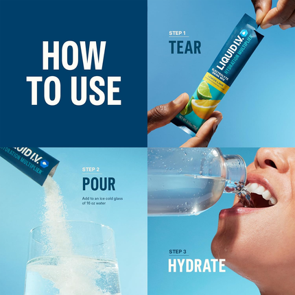 Liquid IV - Mélange pour boisson électrolytique Hydration Multiplier, Punch tropical | 16 g x 16 sachets