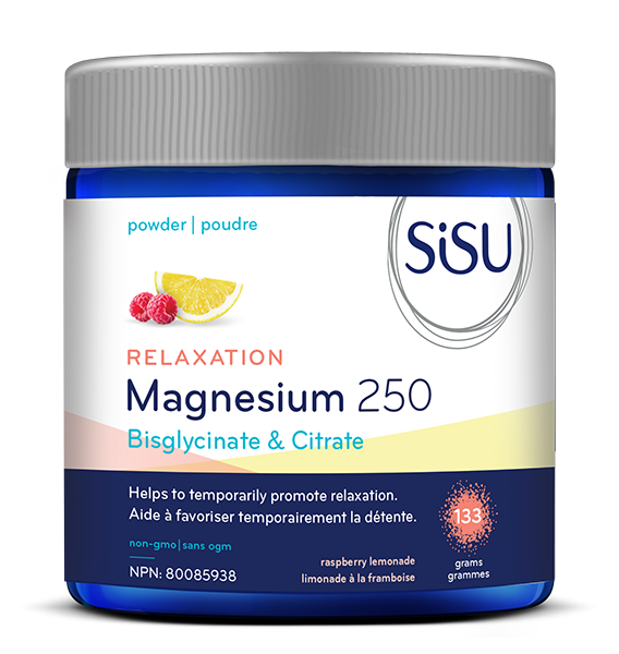 Sisu - Magnesium 250 Bisglycinate & Citrate for Relaxation - Powder Formula - Raspberry Lemonade Flavour | 133 g*