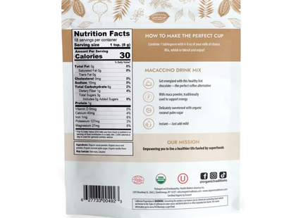 Organic Traditions - Préparation pour boisson Macaccino | 227 g