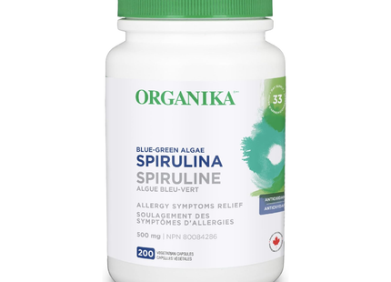 Organika - Blue Green Algae Spirulina 500 mg | 200 Tablets