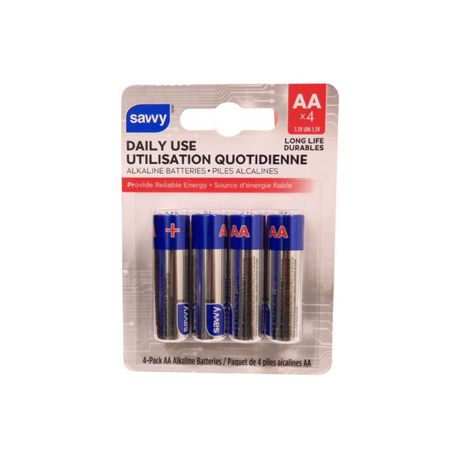 Savvy - Daily Use AA Alkaline Batteries | 4 Pack