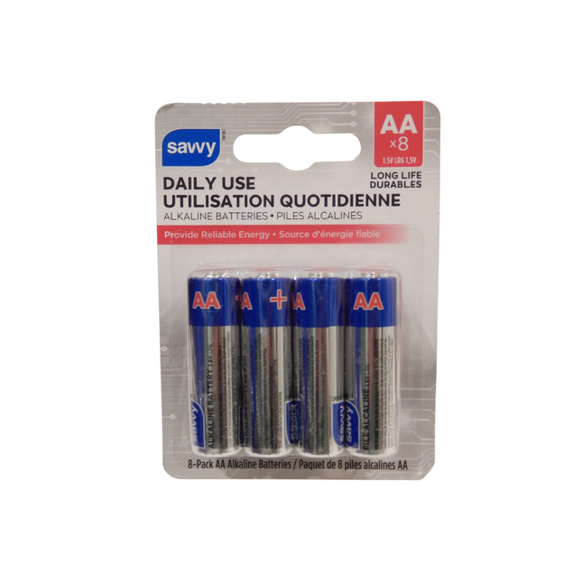 Savvy - Daily Use AA Alkaline Batteries | 8 Pack