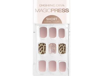 *Dashing Diva Magic Press - Short Nails - Pink Leopard | 30 nails