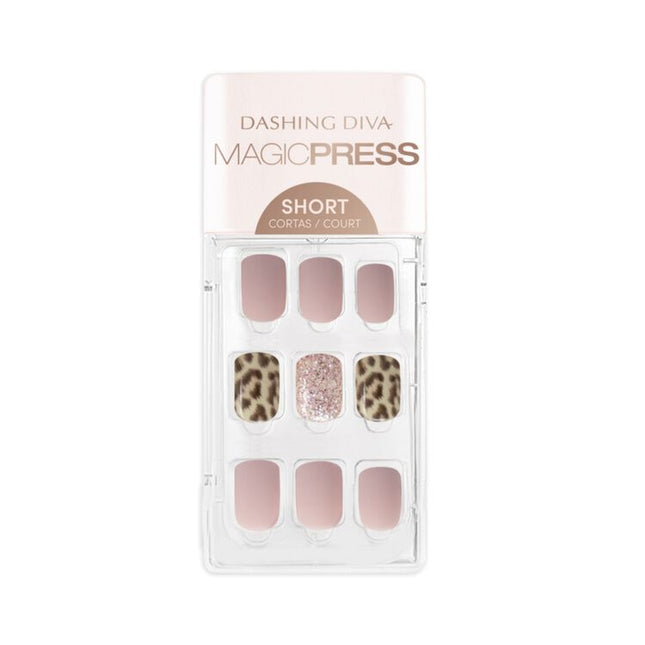 *Dashing Diva Magic Press - Short Nails - Pink Leopard | 30 nails