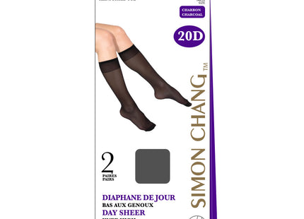 Simon Chang - Day Sheer Knee High Collection - Size 9-11 | 2 Pairs