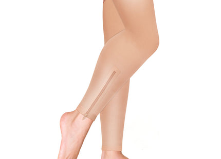 TRUFORM - Bas cuissardes à fermeture éclair beige | Pied ouvert 15-20 mmHg