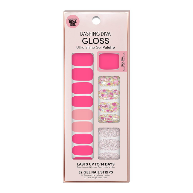 Dashing Diva - Palette de gels ultra brillants - GS478 | 32 bandes d'ongles en gel