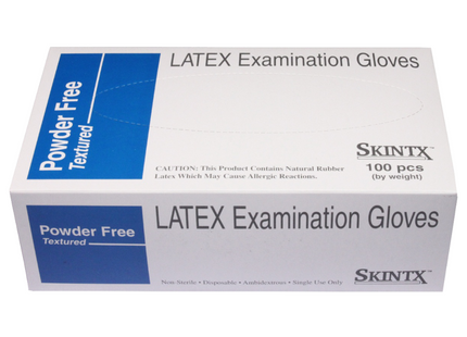 Skintx - Powder Free Latex Examination Gloves - Small | 100 pcs