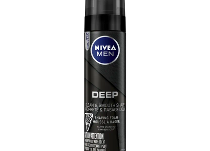 Nivea Men - Deep Clean & Smooth Shaving Foam | 200 mL