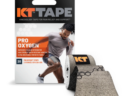 KT Tape - Bandes de bandage Pro Oxygen 2 x 10 po - Titane | 20 bandes