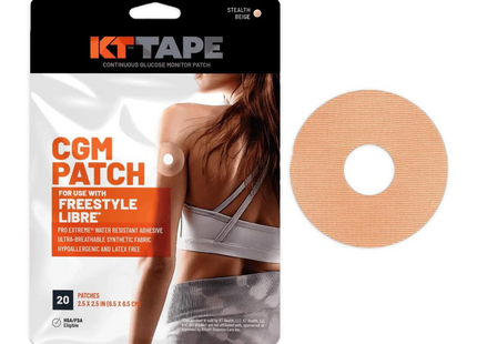 KT Tape - CGM Patch for use with FreeStyle Libre | 20 Patches