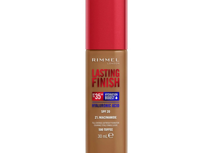 Rimmel - Lasting Finish 35h Foundation With Hyaluronic Acid - 500 Toffee | 30mL