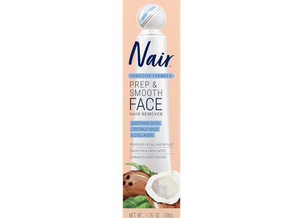 Nair - Épilateur Prep &amp; Smooth Face - Lait de coco et collagène | 50 grammes 