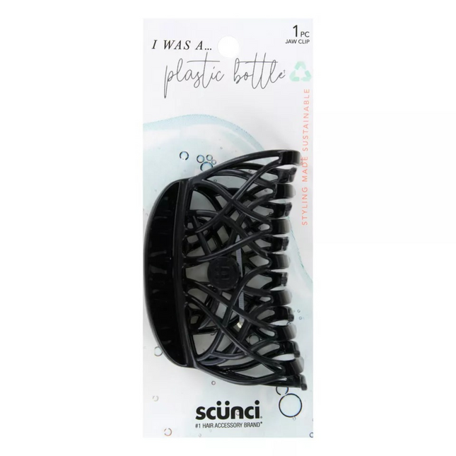 Scunci - Recycled Plastic Black Jaw Clip | 1 pc