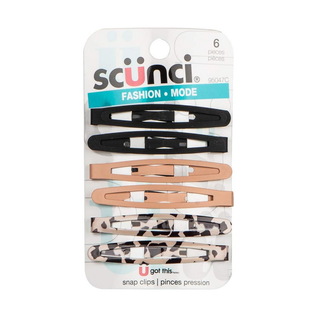 Scunci - Fashion Snap Clips | 6 pieces