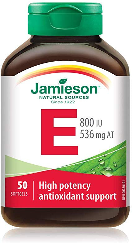 Jamieson Vitamin E, 800 IU | 50 Softgels