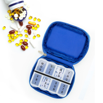Wellness Keeper - Étui à pilules et vitamines à fermeture éclair - Nuage | 1 unité