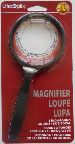 UltraOptix 3" Round Magnifier - 2X Lens