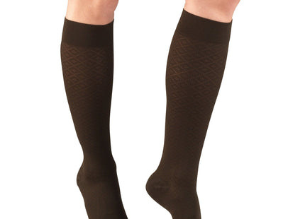 TRUFORM - Ladies' Knee High Socks Diamond Pattern |  15-20 Mmhg