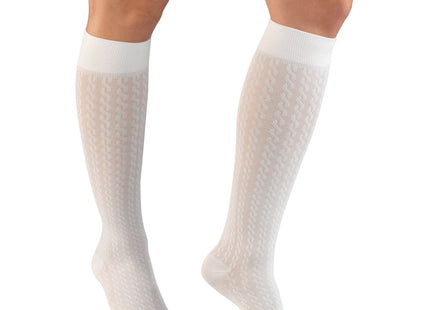 TRUFORM - Chaussettes hautes pour femme (motif torsadé) | 15-20 mmHg
