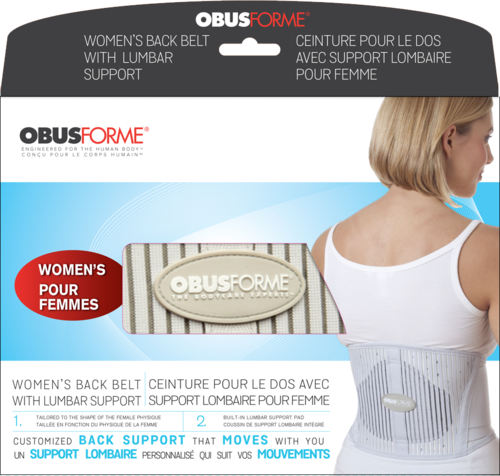 ObusForme Women's Back Belt with Lumbar Support | Medium/Large: 81 - 94 cm