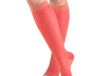 TRUFORM - Mi-bas transparents « Lites » pour femme | Bout ouvert 15-20 mmHg