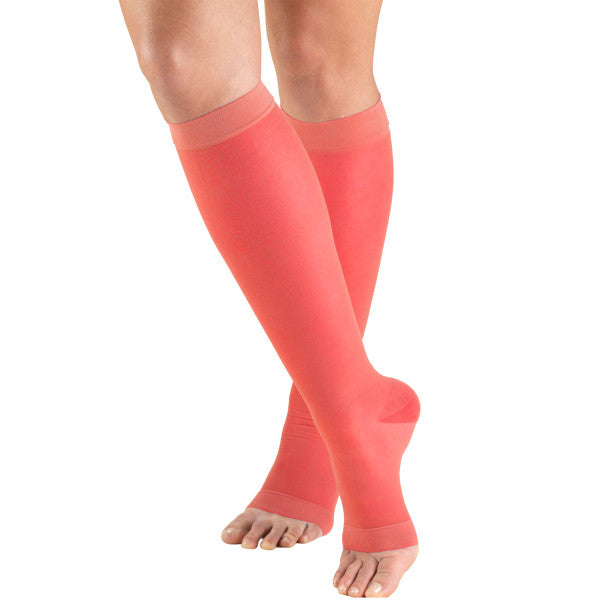 TRUFORM - Ladies' Sheer "Lites" Knee High | Open Toe 15-20 Mmhg