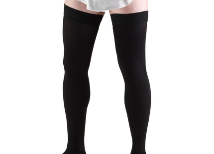 TRUFORM - Mens Thigh High Socks Black | 20-30 Mmhg