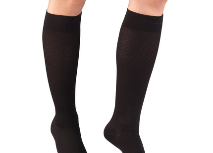 TRUFORM - Ladies' Knee High Socks Diamond Pattern |  15-20 Mmhg