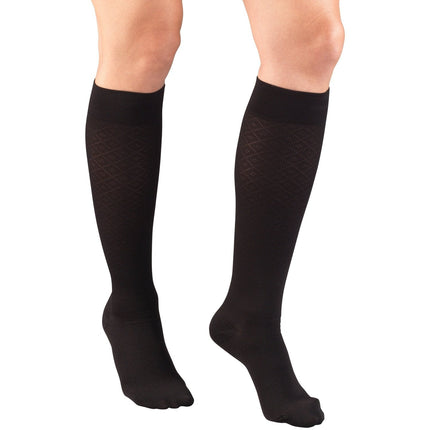 TRUFORM - Chaussettes hautes pour femme, motif losanges | 15-20 mmHg
